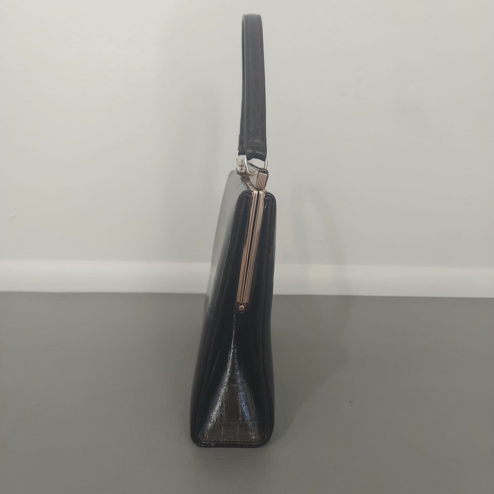 Vintage Brown Crocodile-Embossed Purse - Picture 5 of 10